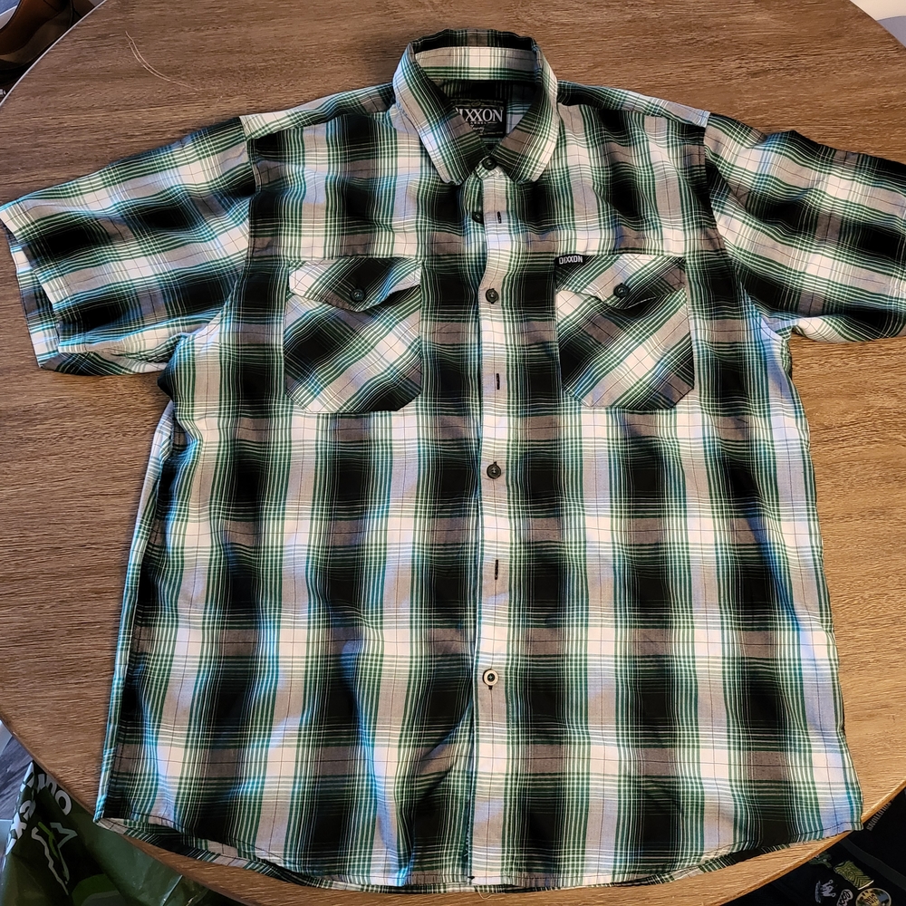 DIXXON Men's Green Plaid Shirt